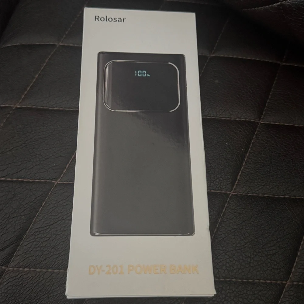 Portable Power Bank with LCD Display - Black